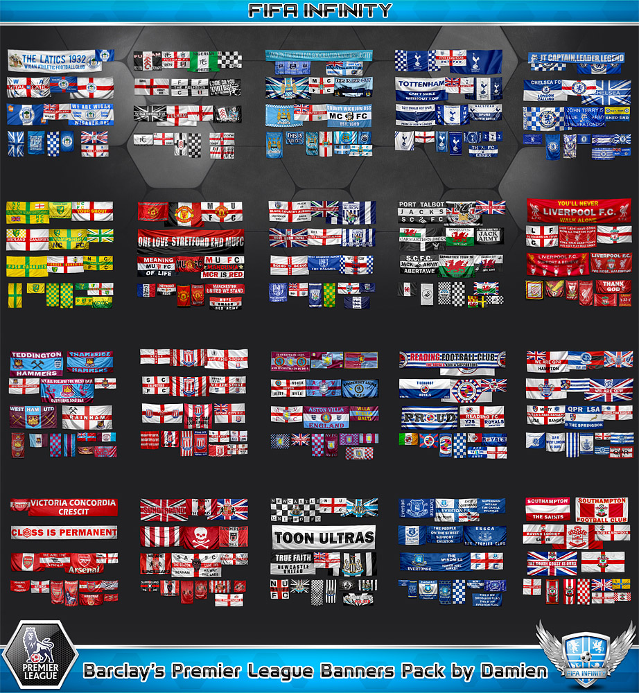 Barclays Premier League Banners Pack | FIFA Infinity Mods